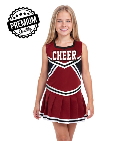 Authentic Collegiate Quality Youth True Cheerleader Uniform Halloween Costume
